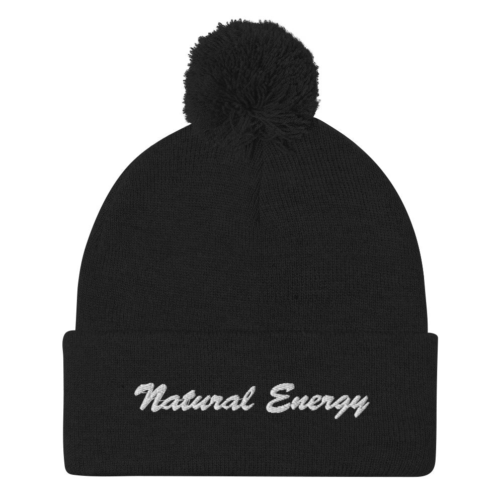 Cursive Pom-Pom Beanie