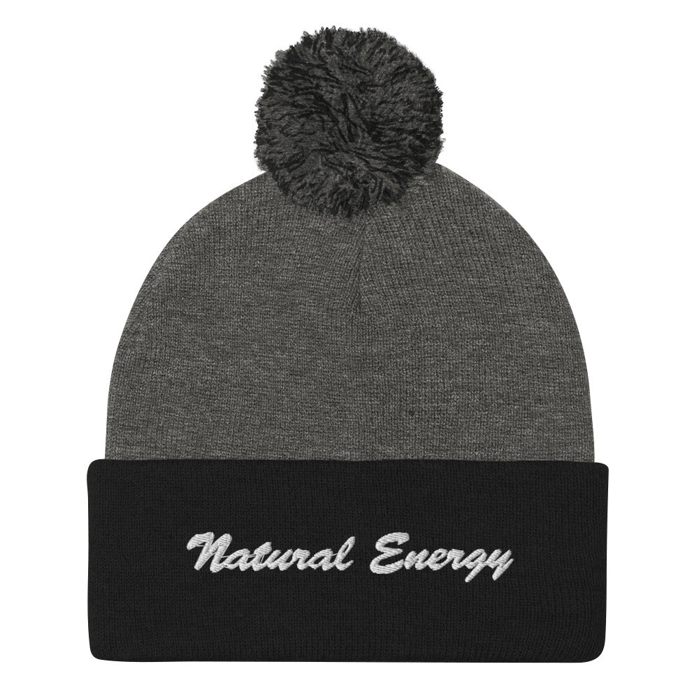 Cursive Pom-Pom Beanie