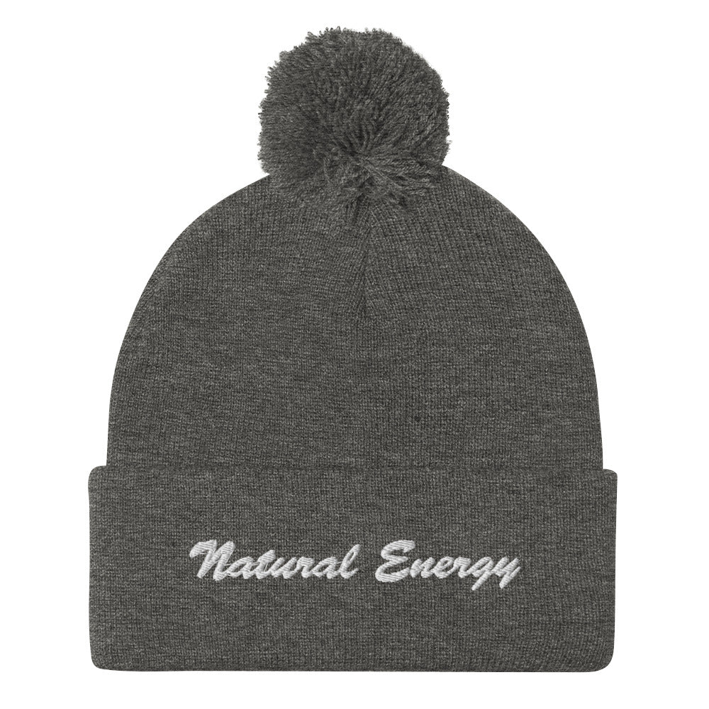 Cursive Pom-Pom Beanie