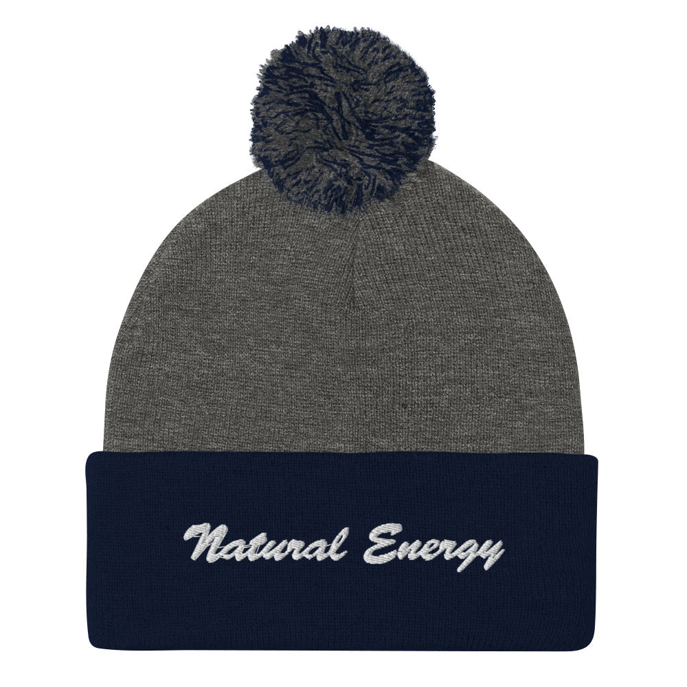 Cursive Pom-Pom Beanie