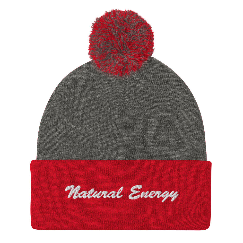 Cursive Pom-Pom Beanie