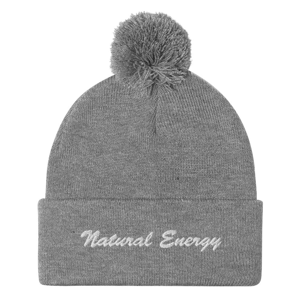 Cursive Pom-Pom Beanie