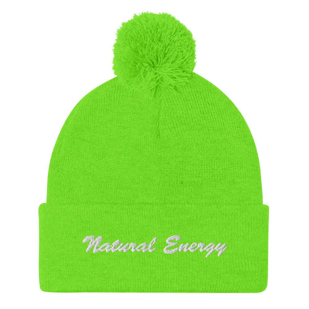 Cursive Pom-Pom Beanie