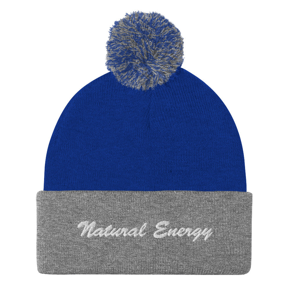 Cursive Pom-Pom Beanie